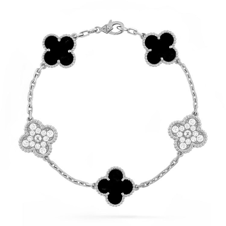 【Premium Quality】CNC Lucky Clover Five-Flower Bracelet
