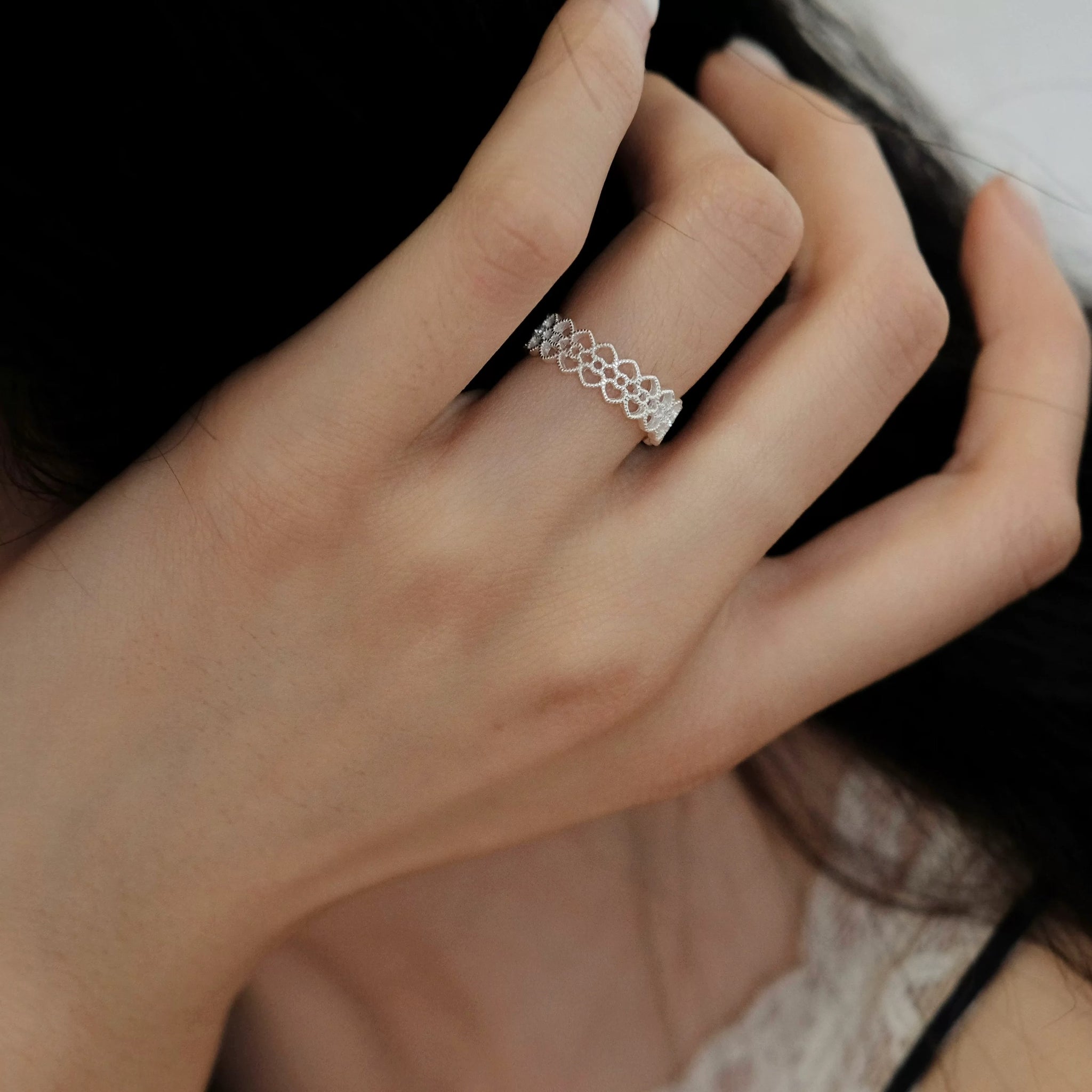 Sterling Silver Lace Ring