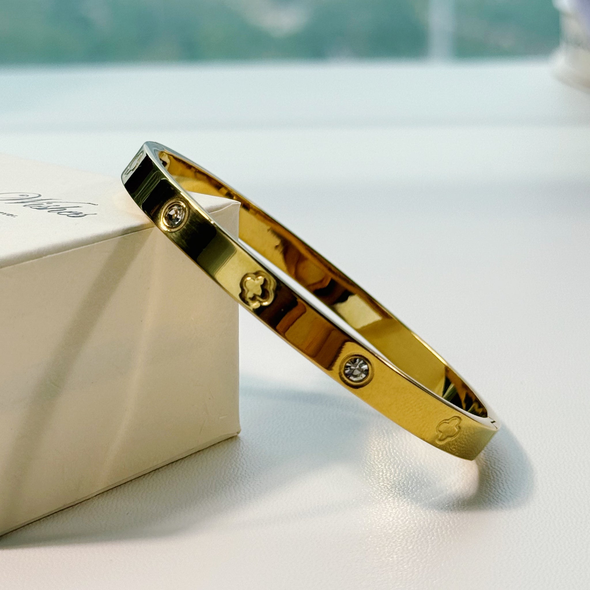 Lucky Clover Stainless Steel Bracelet