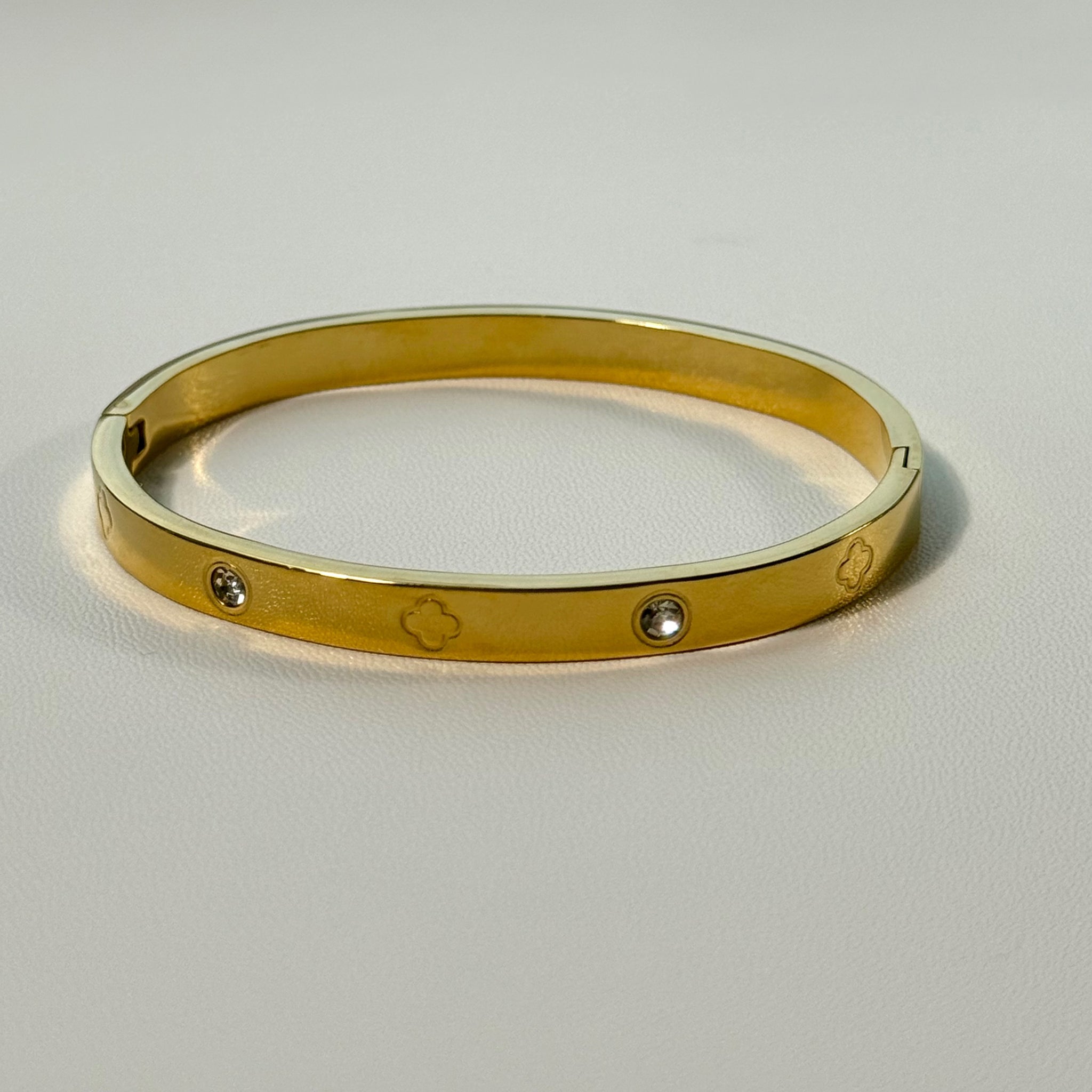 Lucky Clover Stainless Steel Bracelet