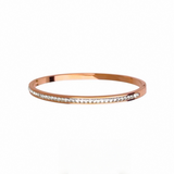Single Row Crystal Bangle – Rose gold